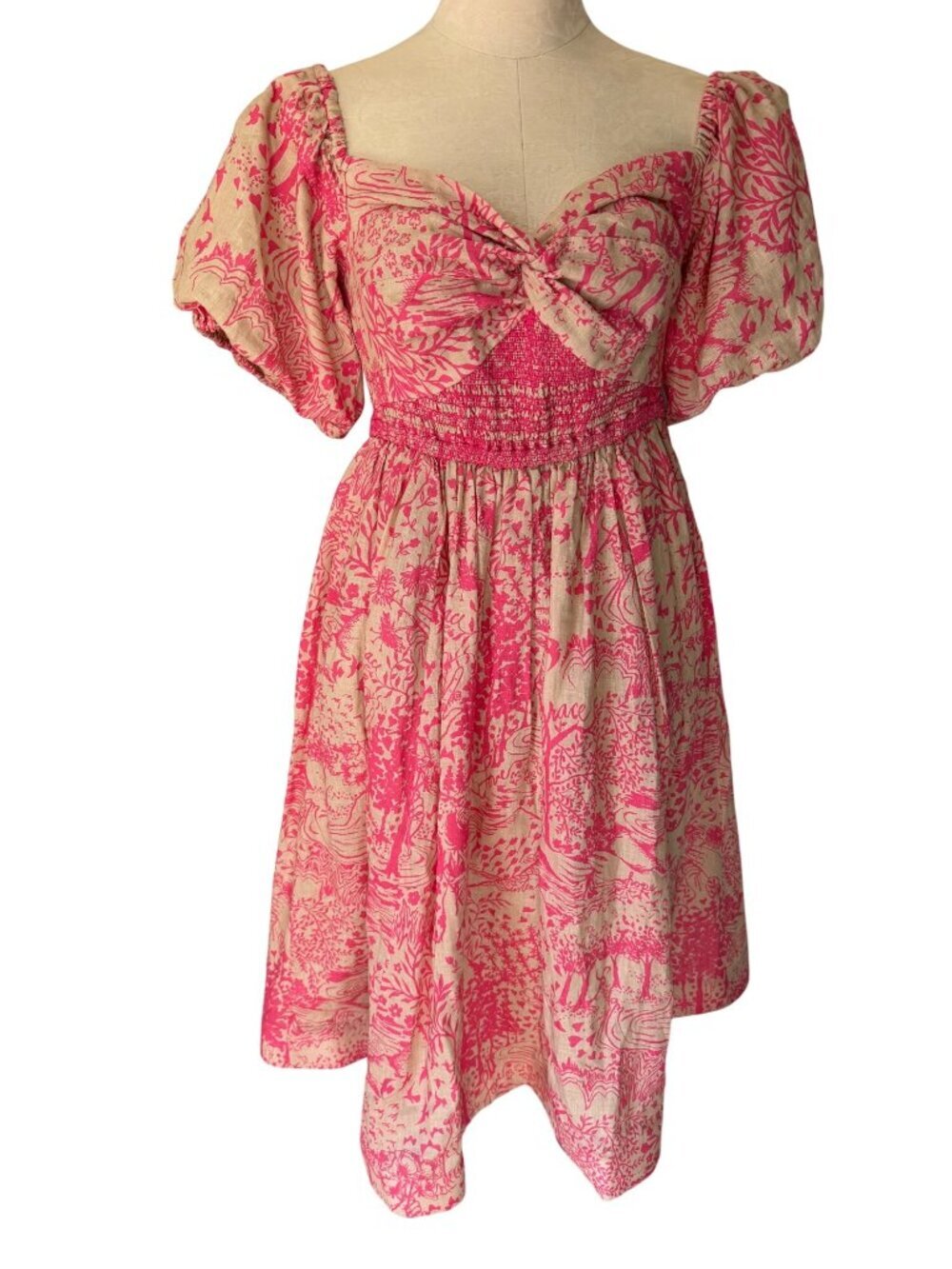 Hope for Flowers by Tracy Reese Womens Twist Frock A-line Midi Dress Size M Pink - Picture 3 of 12